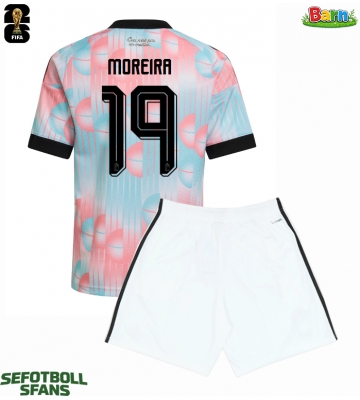 Belgien Diego Moreira #19 Bortaställ Barn VM 2026 Kortärmad (+ Korta byxor)